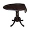 International Concepts Round 42 in Round Dual Drop Leaf Pedestal Table, Rich Mocha, 42 W, 42 L, 29.5 in H, Wood T15-42DP - alternate 2